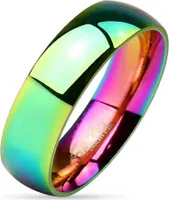 60 (19.1) Ring Regenbogen Bunt aus Edelstahl Uni
