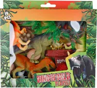 Dinoworld Spielset Dinofiguren und Zubehör, Dino Spielset 19tlg