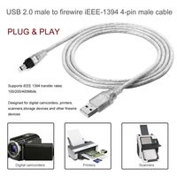 USB 2.0 Stecker auf 4 Polig IEEE 1394 Stecker Firewire Sync Kabel Adapter 1,5M