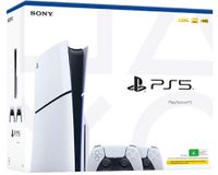 Sony Playstation 5 Slim Disc Edition 1TB SSD inkl. 2 kontrolery czarny/biały