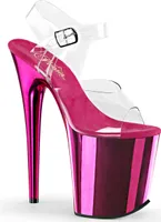 FLAMINGO-808 Damen Sandale von Pleaser, Transparent Pink , EU 38, US 8