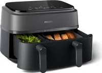 Philips Airfryer 9L Dual Basket, RapidAir, Digital, schwarz (NA350/03)