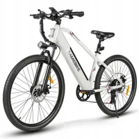Samebike 26'' e-bike, elektrický bicykel trekkingový bicykel e-city bike mestský bicykel s 36V 15Ah lítiovou batériou pre dlhý dojazd RS-A01Men White