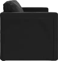 vidaXL Bodensofa mit Schlaffunktion Schwarz 122x204x55 cm Samt