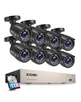 ZOSI 8CH 1080P Full HD DVR Video Überwachungssystem mit 1TB Festplatte und 8X Outdoor 2MP Überwachungskamera CCTV Sicherheit Set