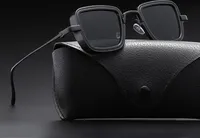 1 Stück Sonnenbrillen für Herren Frauen Vintage Metallrahmen Fahrradbrille Schwarz