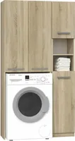 Waschmaschinenschrank Badschrank Badregal lange Tür Sonoma