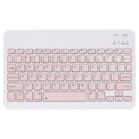 10-Zoll-Wireless-BT-Tastatur Universelles buntes wiederaufladbares BT-Keyboard mit drei Systemen Mobiltelefon-Tablet Universal-Tastatur Pink