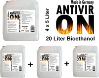 Bioethanol 20 Liter [ 4 x 5 Liter ] 96,6% Kamin Ethylalkohol Lösemittel Kaminethanol Ethanolkamin OWL