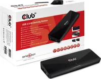 Club 3D USB 3.0 Dual Display Docking Station - Schwarz-Klavierlack