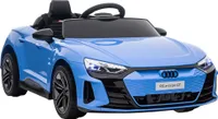 HOMCOM Elektroauto für Kinder ab +3 Jahren AUDI RS e-tron GT 12V Batterieauto mit Fernbedienung, LED-Scheinwerfern, Hupe, USB-Musik und Türöffnung 3-5 km/h, Blau