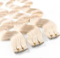 hair2heart Pásky na predlžovanie ľudských vlasov vlnité - 10 pások 2,5 g 60 cm svetlé blond