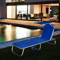 Garden Pleasure Sonnenliege + Dach Kiso Gartenliege Relaxliege Garten Liege blau