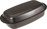 SIDCO Bratenform mit Deckel Backform Auflaufform Brotbackform schwarz Form 37 x 20cm