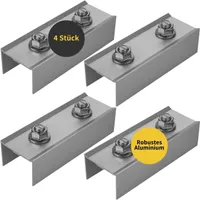 4x Profilverbinder für 40x40 Aluprofil Schienenverbinder Verbinder mit je 2 Schrauben