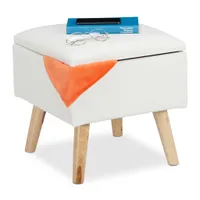 relaxdays Sitzhocker mit Stauraum Kunstleder
