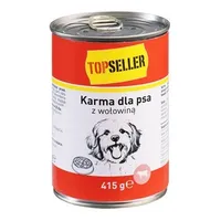 TOPSELLER Hovězí krmivo pro psy 415g