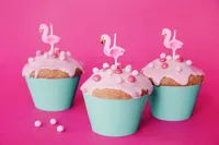 Geburtstagskerzen Flamingo 3cm rosa