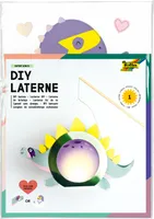 folia Laternen-Bastelset SUPERHERO DINOS metallic-grün