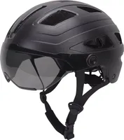 Mattschwarzer Fahrradhelm mit getöntem Visier - Kali Cruz-Plus Fahrradhelm - Fahrradhelm mit getöntem Visier - Sturzhelm mit getöntem Visier - Mattschwarzer E-Bike-Helm mit getöntem Visier - Größe S/M