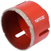 Yato YT-60447, Wiertarka, Diamentowe wiertło, 6,8 cm, Ceramika, Granit, Stal niestopowa, Czerwony