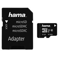 Hama 00123973, 32 GB, Micro Secure Digital High-Capacity (MicroSDHC), 45 MB/s, Schwarz, SD