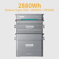 Balkonkraftwerk Speicher 2880Wh, Zendure SolarFlow Hyper 2000 Wechselrichter 1800W mit AB2000S*1 und AB1000S*1 Stromspeicher  für Balkonkraftwerk