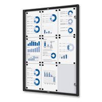 Showdown Schaukasten für Innen Economy SCXS - 9x DIN A4 - Aluminium - RAL 9005 - Schwarz Showdown Schaukasten für Innen Economy SCXS - 9x DIN A4 - Aluminium - RAL 9005 - Schwarz