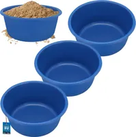 KOTARBAU® 3 St. Mörtelwanne 14 L Mörtelkübel Kunststoffwanne ⌀ 31cm  Maurerkübel Rund  Baueimer Mörteleimer Wanne Kunststoff Mörtelwannen Plastikwanne
