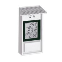 Thermometer, mit Minimum- und Maximum-Anzeige, für Innen und Außen, Weiß, 132 x 80 mm, wassergeschützt