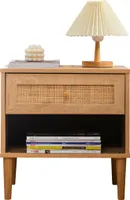 Nachttisch mit Rattan, Eiche, Modern