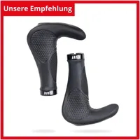 AARON Horn Lenker Griffe mit Gel Dämpfung, ergonomische Lenkerhörner aus rutschfestem Gummi, Fahrradgriffe für E-Bike, Trekkingrad, Mountainbike, Tourenrad, schwarz