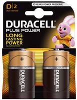 DURACELL Alkaline Batterie "PLUS POWER" Mono D 2er Blister