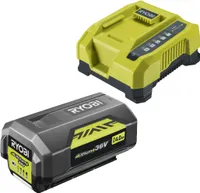 RYOBI 36V lítiumPlus 4,0 Ah batéria - 1 rýchlonabíjačka RY36BC60A-140