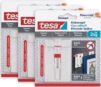 tesa Powerstrips Klebenagel (3 x 2 Stck.) für Tapeten & Putz - bis 2 kg