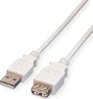 VALUE Kábel USB 2.0, typ A-A, ST/BU, biely, 1,8 m