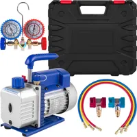 SucceBuy 4CFM 1/4hp Luft-Vakuumpumpe HVAC Kältetechnik AC Verteiler Manometer Set R134a Kit