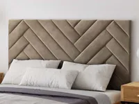 Bettkopfteil - Samt - 170 cm - Beige - SUKIALI