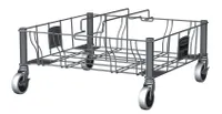 Rubbermaid Slim Jim® 2-facher Transportroller aus Edelstahl