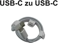 USB-C zu USB-C Lade & Daten Kabel 1m weiß PD Schnell Ladekabel für Apple, Samsung, LG Sony, Huawei,