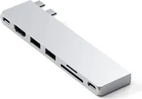 Satechi ST-HUCPHSS Stacja dokująca do notebooka i replikator portów USB 3.2 Gen 2 (3.1 Gen 2) Type-C Silver (ST-HUCPHSS)