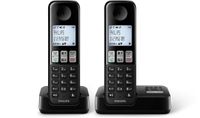 Philips D255 DECT-Telefon - drahtlos - mit Anrufbeantworter - intelligente Funktionen - 1,8-Zoll-Display