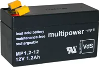 Multipower  MP1,2-12 Pb 12V / 1,2Ah VdS-Nr. G119028, Faston 4,8