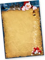 Briefpapier Weihnachten NORDPOL EXPRESS (100 Blatt) Weihnachtsbriefpapier mit Weihnachtsmann und Rentiere