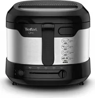 Fritéza Tefal UNO M z nehrdzavejúcej ocele FF215D čierna/nehrdzavejúca oceľ