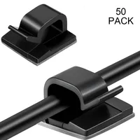 Kabelhalter selbstklebend [50 Stück] - Kabelclips selbstklebend für eine optimale Kabelführung