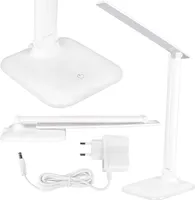 MasterLED Schreibtischlampe LED Marina – dimmbar, Touchsensor, 9W, 4500K, weiß – moderne Tischlampe fürs Büro & Homeoffice