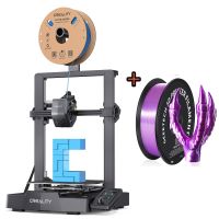 Creality Ender-3 V3 SE 3D Drucker, Mit 3,2"-Farbdisplay, 180mm/s Druck, automatische Nivellierung + 1KG Silk Lila PLA-Filament