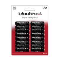 BLACKRED Batterie Zink-Kohle R6, AA, Mignon, 1,5 V, 16 Stück