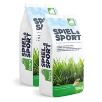 Fepro® Rasensamen Sport- und Spielrasen Sportrasen Grassamen Rasen Rasensaat Gras, 2 x 10kg Sack